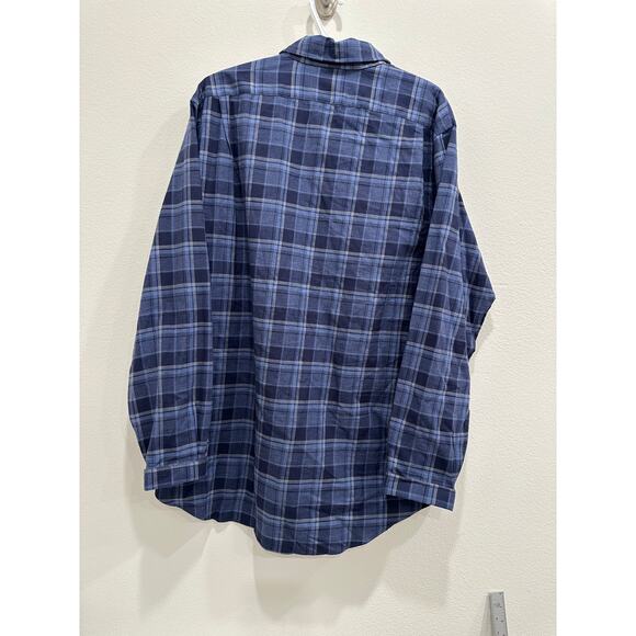 Ralph Lauren Mens XL Classic Fit Long Sleeve Button Down Blue Plaid Shirt Casual - Picture 2 of 7